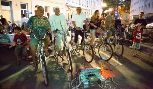 Vdesk cyklokino pohn energie ze lapn na kole