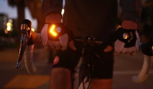 Cyklistick rukavice s blinkrem